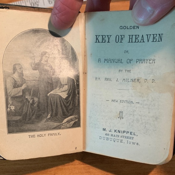 Religious Collectible Other - “GOLDEN KEY OF HEAVEN” or Manual of Prayer Vintage Book Bible Psalms/Verses, etc